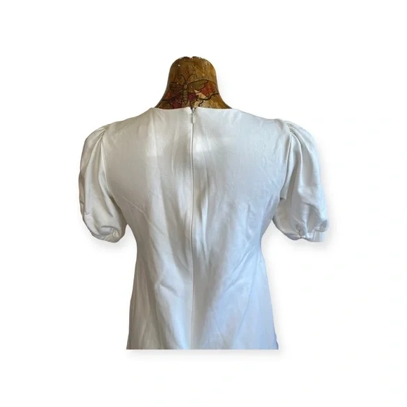 Eliza J Dress short sleeve mini white Size 4 small mod style - Picture 5 of 8